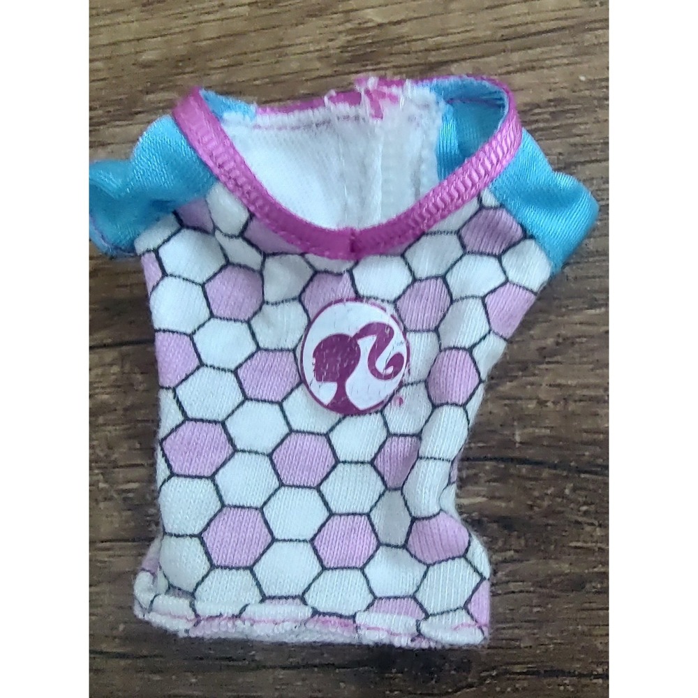 Mattel Barbie Skipper Stacie Doll Shirt Top Only Pink White Turquoise Trendy Z24